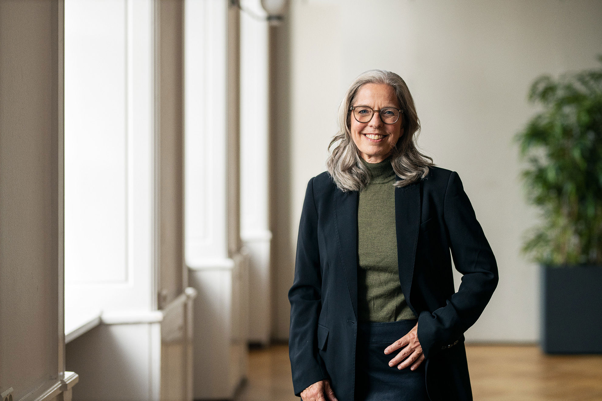 Portræt af Rektor på Handelsgymnasiet JTP Hanne Greisen